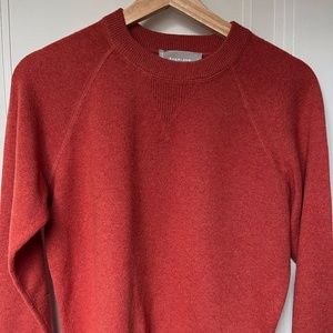 Everlane Cashmere Shrunken Sweatshirt S Heather Red